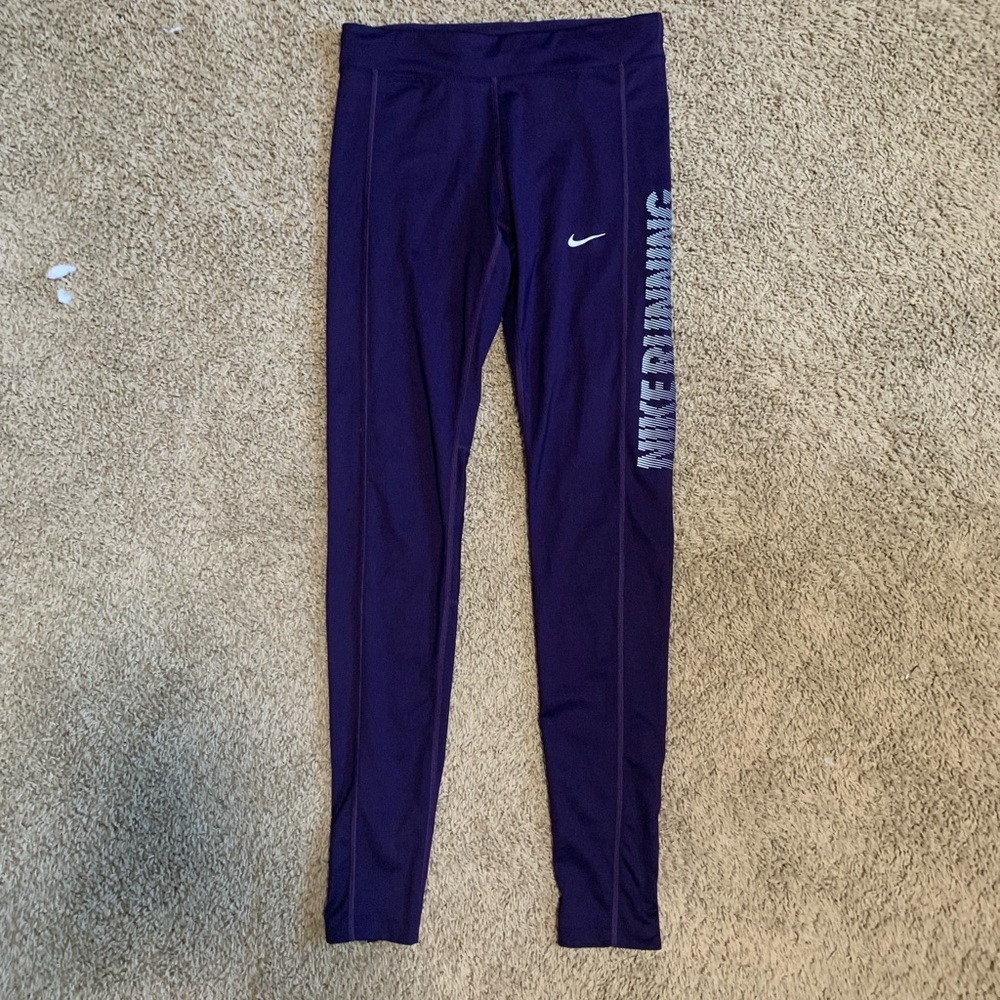 Women Purple Nike Running Leggings - Size Small